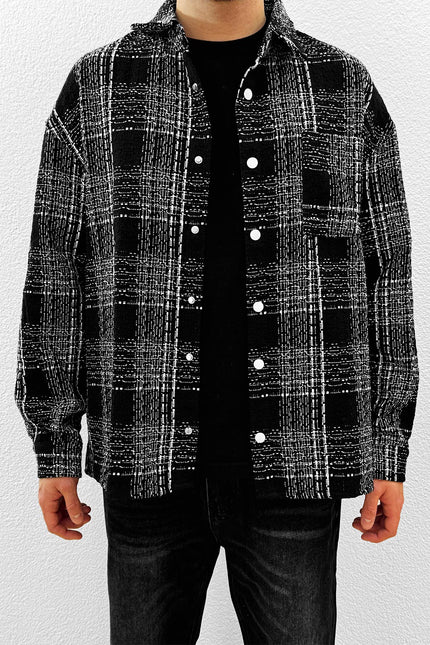 Black Flannel Overshirt
