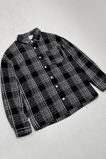 Black Flannel Overshirt